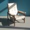 Teak and White Vinyl Lounge Chair, 1960s, Image 2
