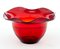 Vase Vintage en Verre Rouge par Monica Bratt 1