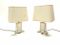 Vintage Brass & Acrylic Glass Table Lamps, 1970s, Set of 2 2