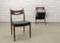 Mid-Century Esszimmerstühle aus Teak & schwarzem Kunstleder, 1960er, 4er Set 9
