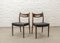 Mid-Century Teak & Black Leatherette Dining Chairs, 1960s, Set of 4, Image 5