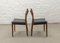 Mid-Century Teak & Black Leatherette Dining Chairs, 1960s, Set of 4 6