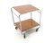 Walnut and Nickel-Plated Metal Serving Cart from Cova, 1940s 2