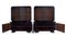 Art Deco Black Lacquered Display Cabinets, Set of 2 2