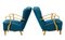 Scandinavian Shell Back Armchairs, 1950s, Set of 2 2