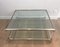 Square Chrome and Acrylic Glass Coffee Table, 1970s 2