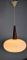 Lampe à Suspension en Verre Opalin & Teck par Louis Kalff pour Philips, 1960s 5