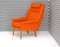 Dänischer Mid-Century Sessel in Orange von Folke Ohlsson für Fritz Hansen 7