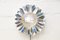 Chrome & 3D Glass Flush Mount or Wall Sconce, 1960s 6