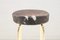Mid-Century Golden Cowhide Bar Stools, 1960s, Set of 2, Image 7