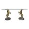 Italian Brass Horse and Marble Console Table, 1970s, Image 1