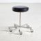 Swivel Stool with Leather Seat, 1970s, Image 1