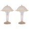 Glass Table Lamps from Hettier & Vincent, 1930s, Set of 2 1