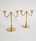 Art Deco Swedish Candlesticks in Brass from O.H. Lagerstedt, Image 4