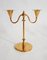Art Deco Swedish Candlesticks in Brass from O.H. Lagerstedt, Image 3