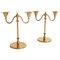 Art Deco Swedish Candlesticks in Brass from O.H. Lagerstedt 1