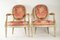 Antique Louis XVI Cameo Backed Armchairs, Set of 2 1