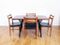 Vintage Teak and Black Vinyl Dining Chairs, Set of 4, Image 13