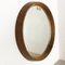 Crystal Glass and Oak Wood Mirror, 1960s 2