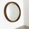 Crystal Glass and Oak Wood Mirror, 1960s 1