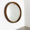 Crystal Glass and Oak Wood Mirror, 1960s, Image 1