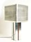 Lámpara de escritorio cuadrada vintage de aluminio, Imagen 2