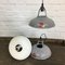 Grey Industrial Pendant Light from Coolicon, 1950s 2