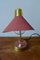 Lampe in Rot & Gold, 1950er 7