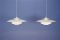 Danish Off-White Pendants, 1960s, Set of 2 5