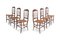 Antique Cherrywood & Wicker Chiavari Dining Chairs, Set of 6, Image 1