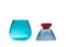 Vaso piccolo Kount blu e rosso di Karim Rashid per Purho, Immagine 4