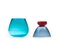 Vaso grande Kount blu e rosso di Karim Rashid per Purho, Immagine 3