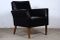 Mid-Century Danish Black Leather Easy Chairs, Set of 2 5