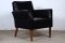 Mid-Century Danish Black Leather Easy Chairs, Set of 2, Image 5