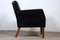 Dänische Mid-Century Sessel aus schwarzem Leder, 2er Set 6