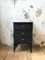 Vintage Black Wooden Chest of Drawers 1