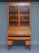 Antikes Bücherregal aus Satinholz mit Rollfach von Edwards & Roberts 16