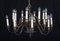 Vintage Large Brass 16-Arm Chandelier 1