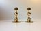 Gold Plated Candleholders by Hugo Asmussen for Asmussen, 1960s, Set of 2 1