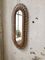 Miroir Ovale Vintage en Rotin, France 3