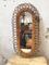 Miroir Ovale Vintage en Rotin, France 4