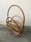 Bamboo and Rattan Magazine Rack, 1950s 2