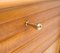 British Tiger Maple and Brass Sideboard, 1950s 9