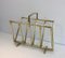 Faux-Bamboo and Brass Magazine Rack, 1970s 2