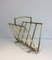 Faux-Bamboo and Brass Magazine Rack, 1970s 3