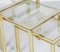 Vintage Gold Colored Aluminium Nesting Tables with Glass Top by Pierre Vandel 7