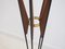 Metal, Wood, & Brass Floor Lamp with Five Lights from Stilnovo, 1950s, Image 3