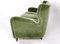 Italian Olive Green Velvet Sofa with Ebonized Wood Feet, 1950s 8