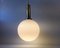 Lampe à Suspension Ball Moderne Scandinave en Verre Opalin et Laiton, 1960s 2