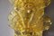 Gelbe Wandlampen aus Muranoglas & Messing, 1970er, 2er Set 6